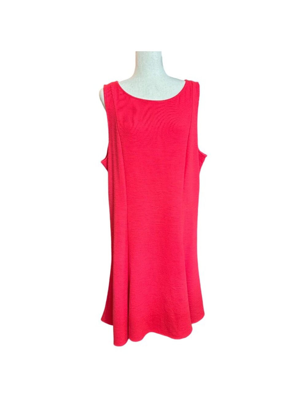 Gap Dress Women 20 Red Sleeveless Trapeze Round Neck Swing Stretch A Line